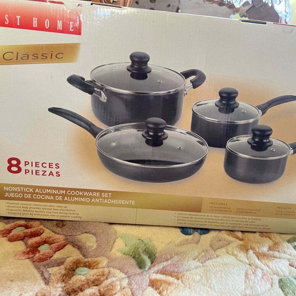 Best Home Classic 8-Piece Nonstick Aluminum Cookware Set